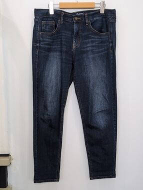 MERONA | Women's Dark Blue Boyfriend Fit Slim Straight Leg Stretch Ankle Jeans